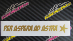 Samolepka Per Aspera Ad Astra nápis přes překážky ke hvězdám