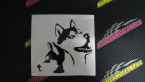 Samolepka Pes 117 pravá husky