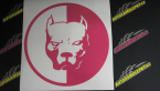 Samolepka Pitbull 001 kruh pravá
