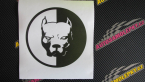 Samolepka Pitbull 001 kruh pravá