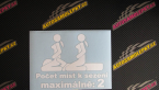 Samolepka Počet míst k sezení maximálně 2