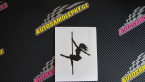 Samolepka Pole dance 001 levá tanec na tyči
