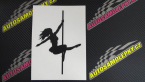 Samolepka Pole dance 001 pravá tanec na tyči