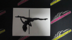 Samolepka Pole dance 002 levá tanec na tyči