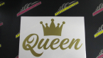 Samolepka Queen nápis s korunou