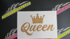 Samolepka Queen nápis s korunou