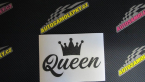 Samolepka Queen nápis s korunou