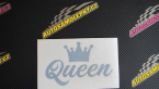 Samolepka Queen nápis s korunou