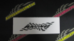 Samolepka Racing nápis v šachovnici