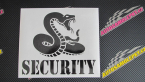 Samolepka Security hlídáno - pravá had