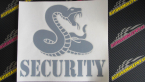 Samolepka Security hlídáno - pravá had
