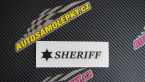 Samolepka Sheriff 001 nápis s hvězdou