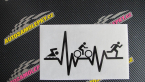 Samolepka Srdeční tep 012 pravá triatlon