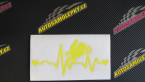 Samolepka Srdeční tep 013 pravá motorkář