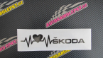 Samolepka Srdeční tep 025 pravá Škoda