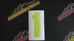 Samolepka Startovní číslo 1 typ 2 