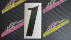 Samolepka Startovní číslo 1 typ 3