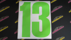 Samolepka Startovní číslo 13 typ 2   