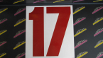 Samolepka Startovní číslo 17 typ 2   