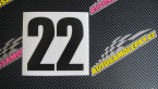 Samolepka Startovní číslo 22 typ 2        