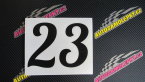 Samolepka Startovní číslo 23 typ 3 