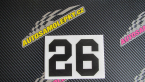 Samolepka Startovní číslo 26