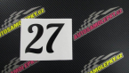 Samolepka Startovní číslo 27 typ 3