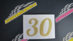 Samolepka Startovní číslo 30 typ 3