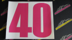 Samolepka Startovní číslo 40 typ 2    
