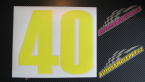 Samolepka Startovní číslo 40 typ 2    
