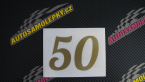 Samolepka Startovní číslo 50 typ 3