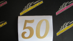 Samolepka Startovní číslo 50 typ 3