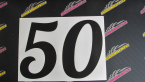 Samolepka Startovní číslo 50 typ 3