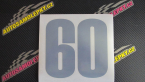 Samolepka Startovní číslo 60 typ 2    
