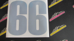 Samolepka Startovní číslo 66 typ 2    