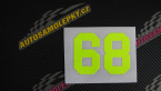 Samolepka Startovní číslo 68