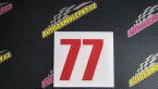 Samolepka Startovní číslo 77 typ 2       