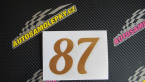 Samolepka Startovní číslo 87 typ 3  
