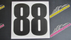 Samolepka Startovní číslo 88 typ 2       