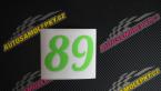Samolepka Startovní číslo 89 typ 3 