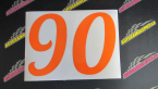 Samolepka Startovní číslo 90 typ 3  