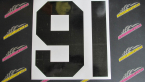 Samolepka Startovní číslo 91