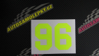 Samolepka Startovní číslo 96