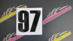 Samolepka Startovní číslo 97 typ 2