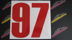 Samolepka Startovní číslo 97 typ 2