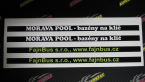 Samolepka Tištěná samolepka pod SPZ proužek 520 x 22mm