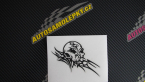 Samolepka Tribal skull pravá lebka