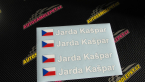 Samolepka Vlajka ČR se jménem