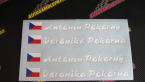 Samolepka Vlajka ČR se jménem