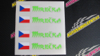 Samolepka Vlajka ČR se jménem